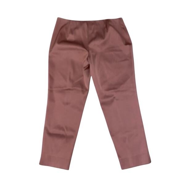 Lafayette 148 New York Stanton Bi-Stretch Sateen Mauve Ankle Trouser Pants Sz 14 - Picture 2 of 8